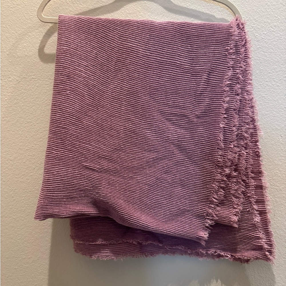 Large Fringed Pink Scarf